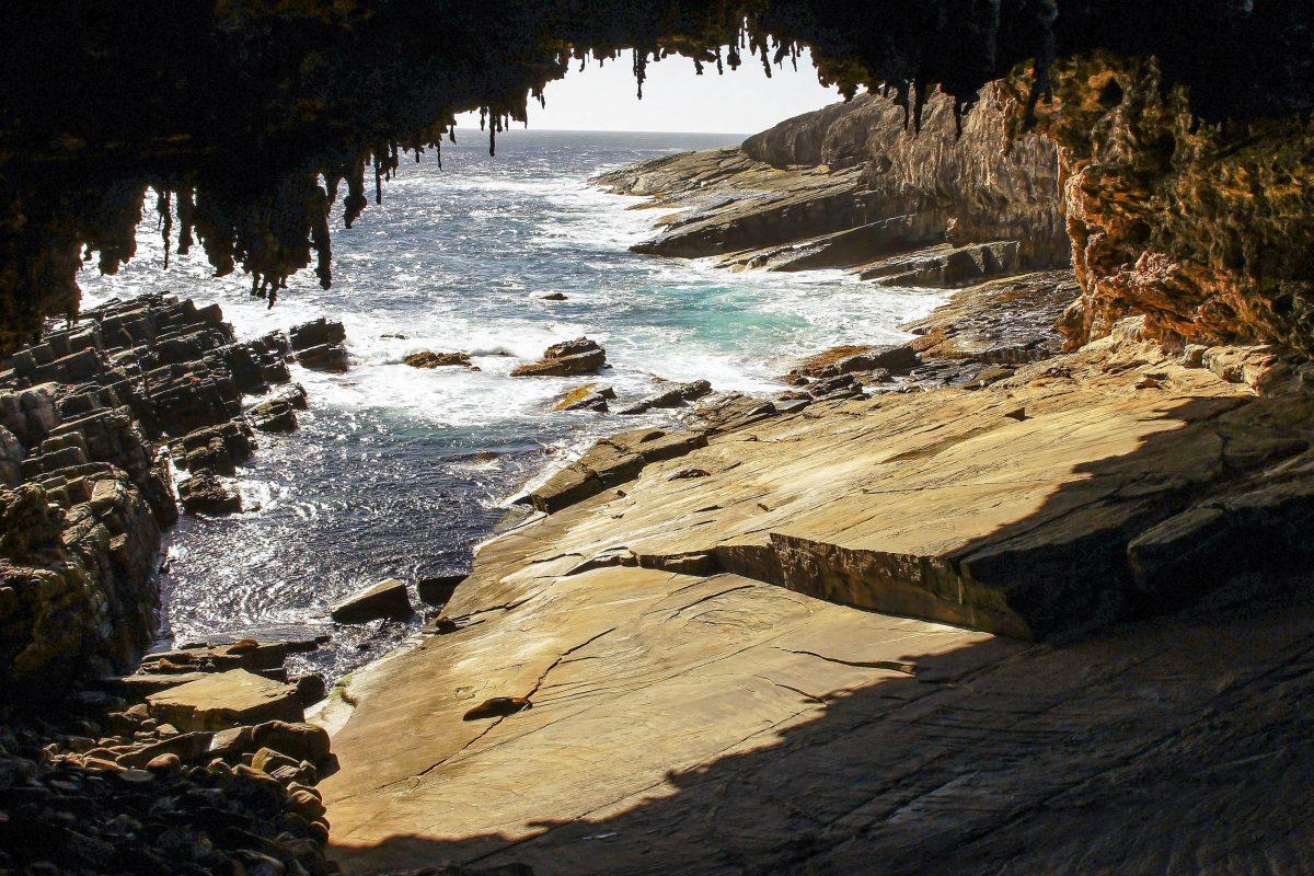A cave at Admiral's Arch in Flinders Chase National Park on Kangaroo Island, Australia - © alfotokunst / Shutterstock